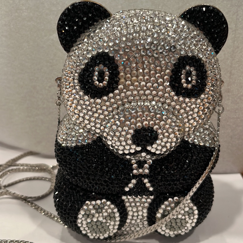 Allure Crystal Panda Minaudiere New Gorgeous Collectible Vintage New Adorable